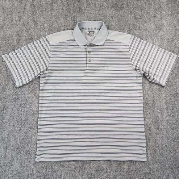 Pebble Beach Other - Spyglass Pebble Beach Shirt Mens Medium Gray Striped Golf Polo Performance